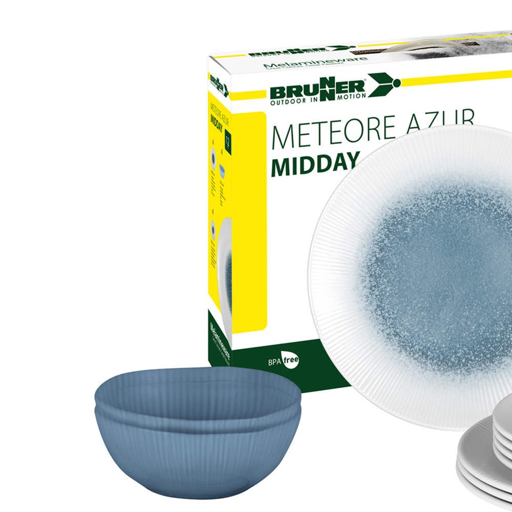 Tableware set - Brunner Midday Meteore Melamine Tableware Set 12pcs