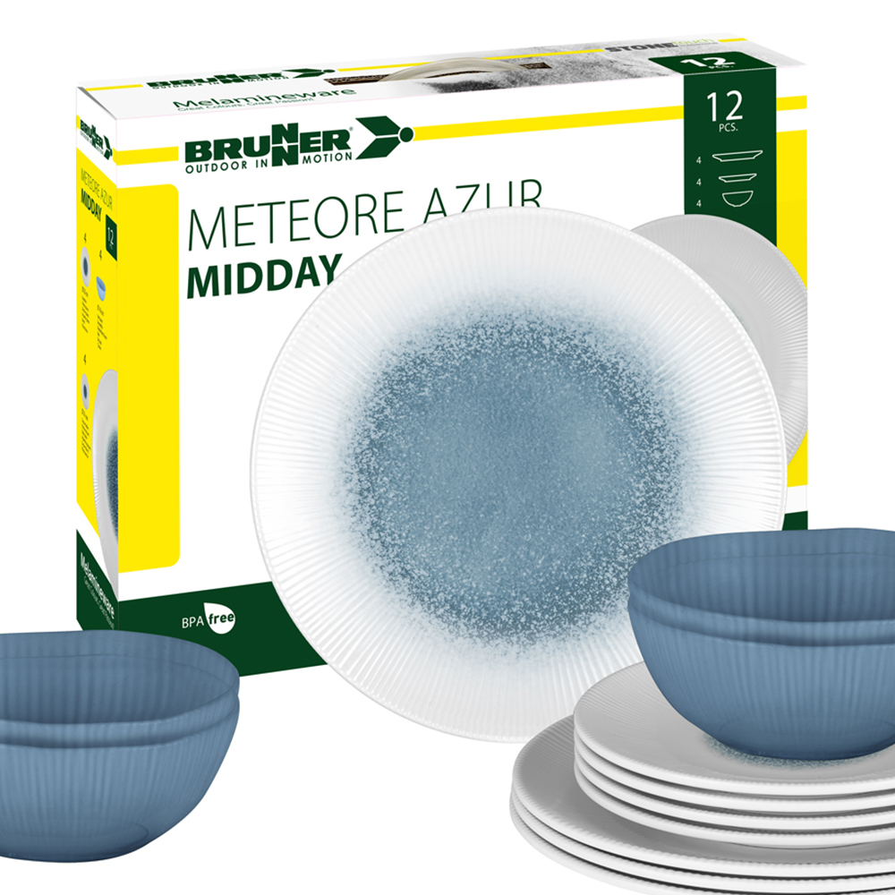 Tableware set - Brunner Midday Meteore Melamine Tableware Set 12pcs
