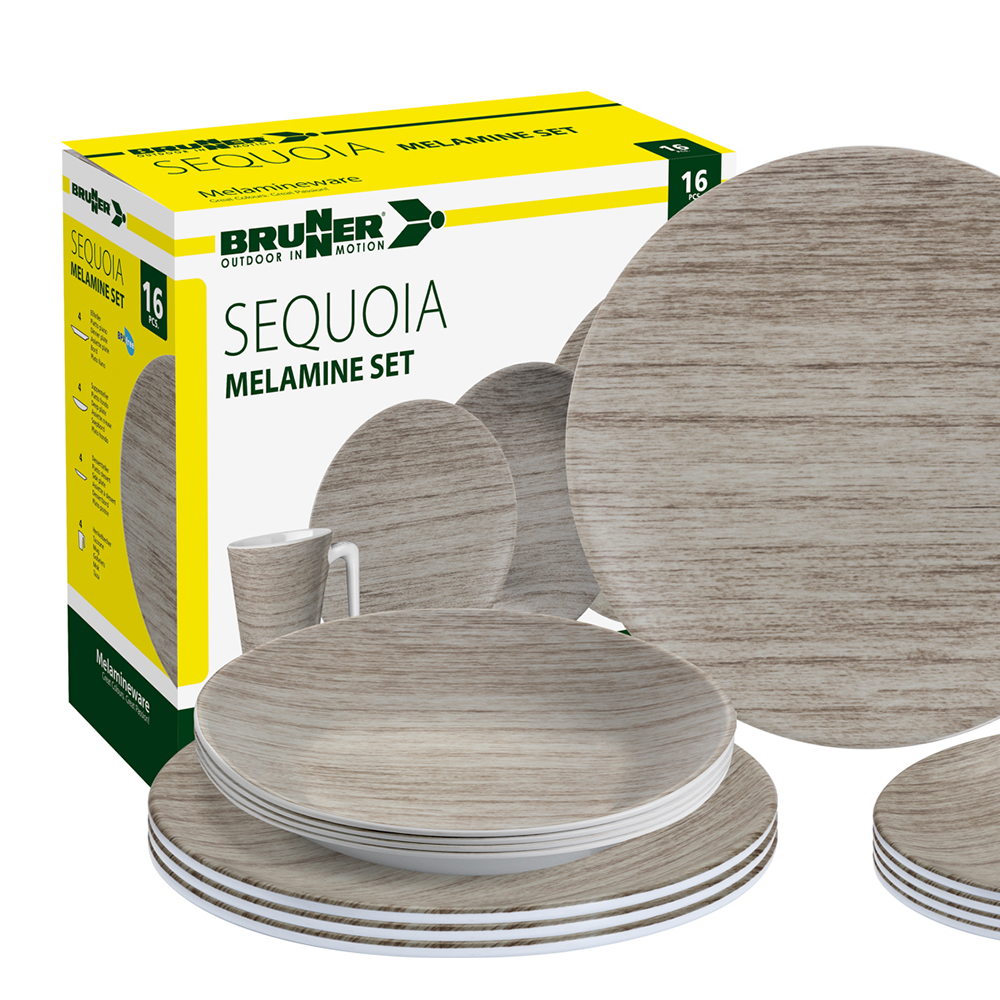 Tableware set - Brunner Midday Sequoia Melamine Tableware Set 12pcs