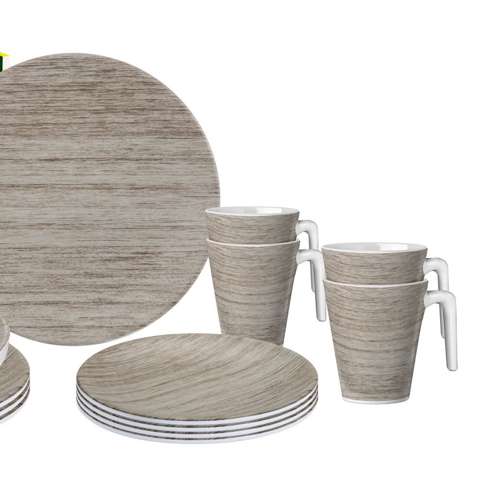 Tableware set - Brunner Midday Sequoia Melamine Tableware Set 12pcs