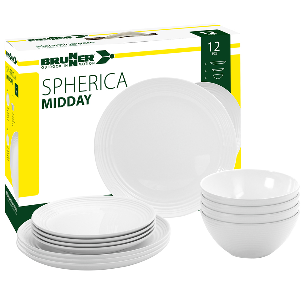 Tableware set - Brunner Midday Spherica Melamine Tableware Set 12 Pieces