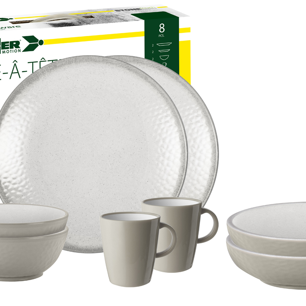 Tableware set - Brunner Melamine Tableware Set Tête-à-tête Amadè 8pcs