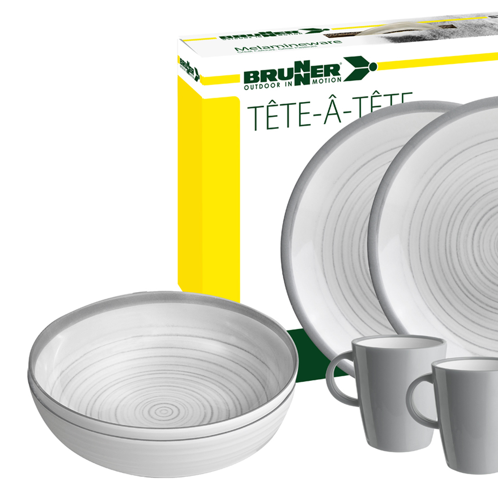 Tableware set - Brunner Set Stoviglie Melamina Tête-à-tête Bellagio 8pz