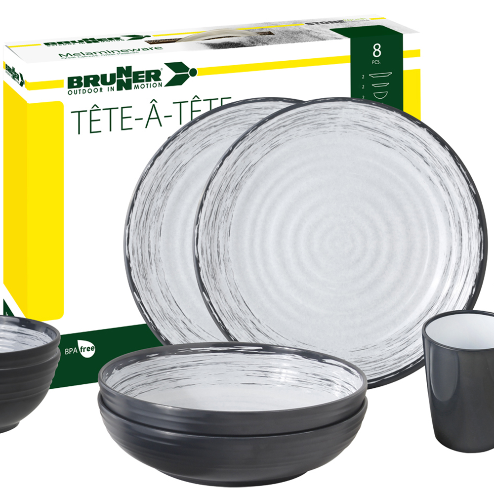 Tableware set - Brunner Melamine Tableware Set Tête-à-tête Granada 8pcs