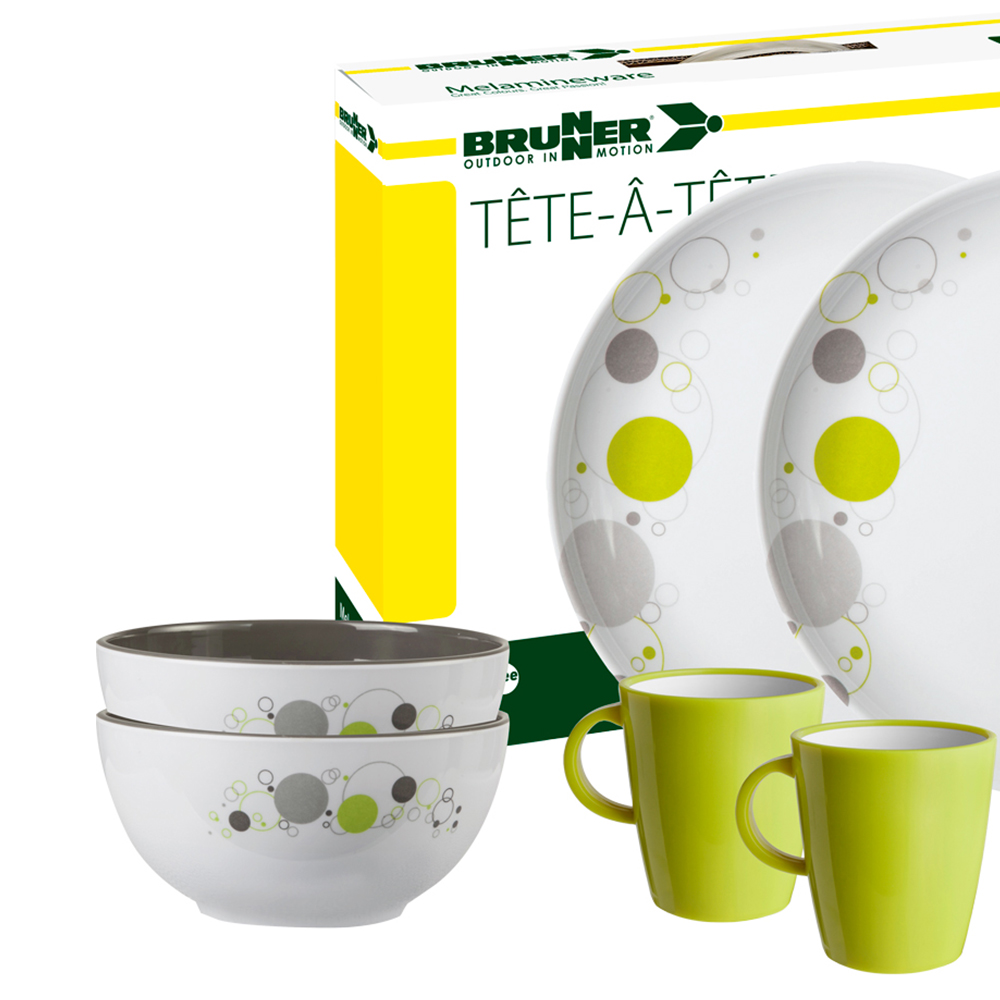 Tableware set - Brunner Tête-à-tête Space 8-piece Melamine Dinnerware Set