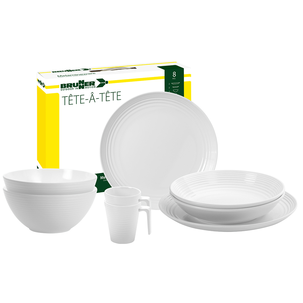 Tableware set - Brunner Melamine Tableware Set Tête-à-tête Spherica 8pcs