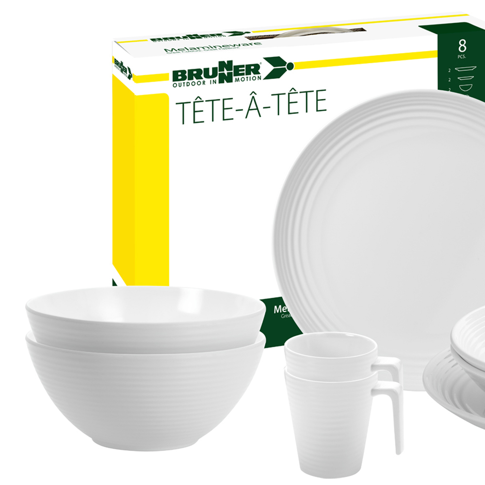 Tableware set - Brunner Melamine Tableware Set Tête-à-tête Spherica 8pcs
