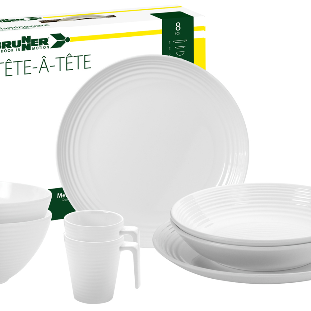 Tableware set - Brunner Melamine Tableware Set Tête-à-tête Spherica 8pcs