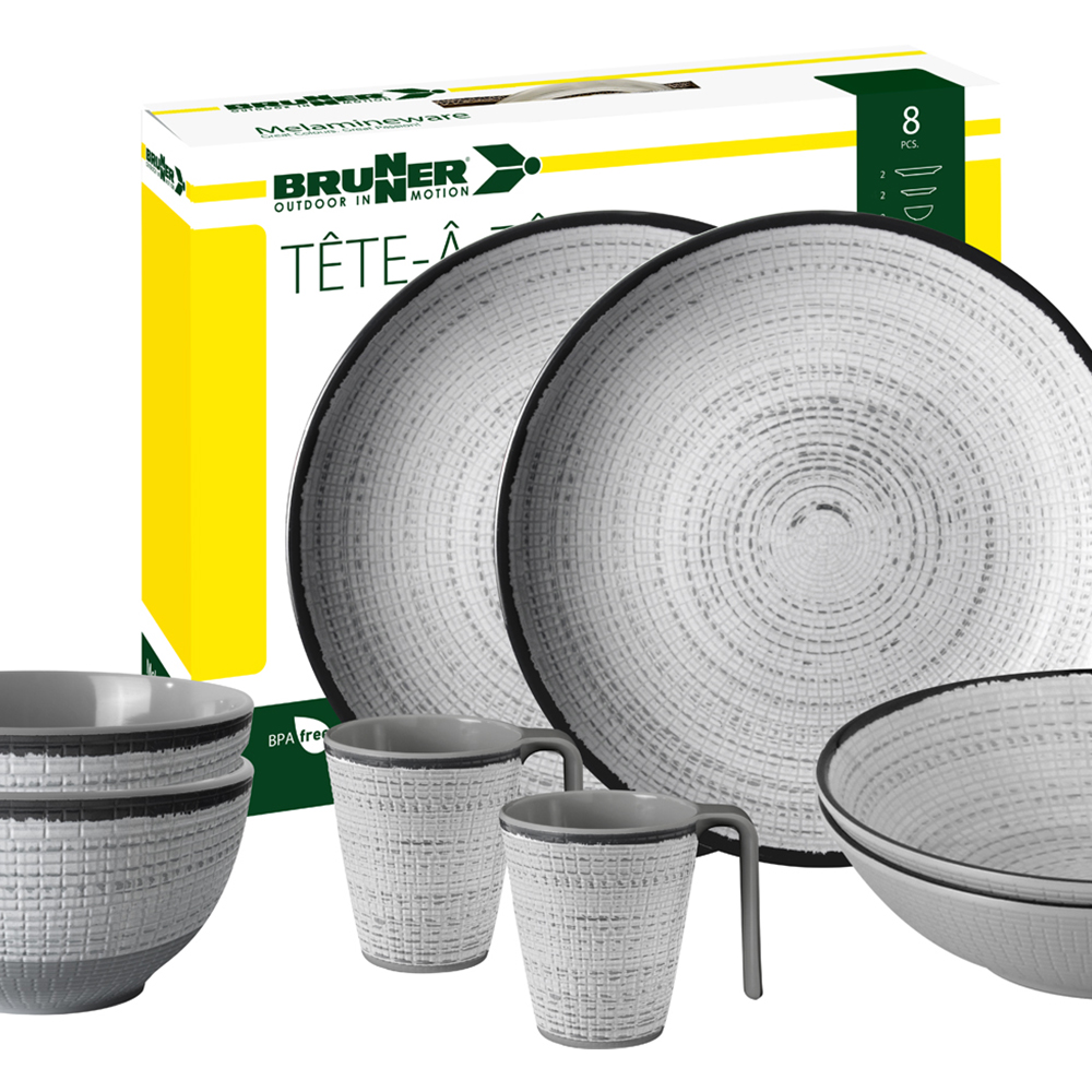 Tableware set - Brunner Tivoli Tête-à-tête Melamine Tableware Set 8pcs