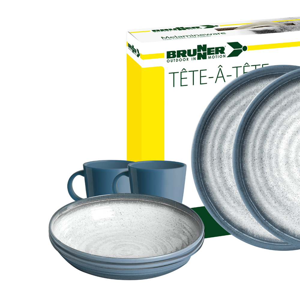 Tableware set - Brunner Set Stoviglie Melamina Tête-à-tête Tuscany 8pz