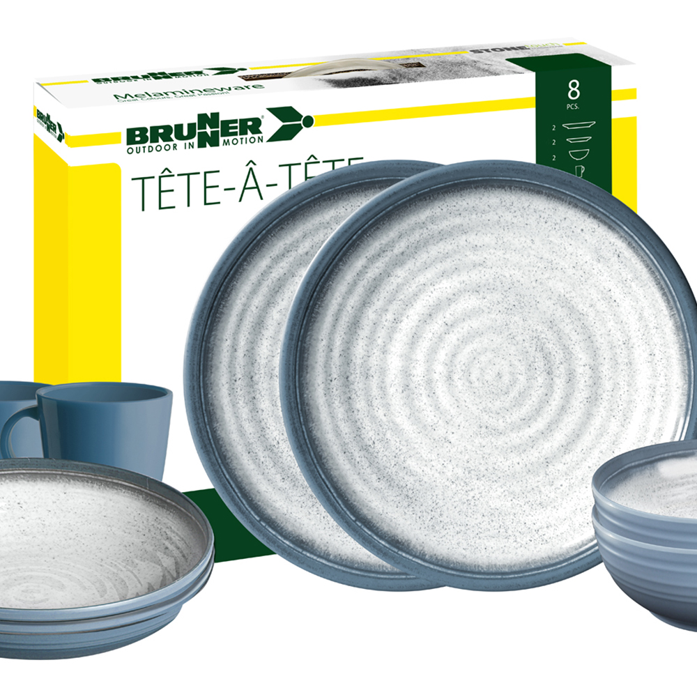 Tableware set - Brunner Set Stoviglie Melamina Tête-à-tête Tuscany 8pz