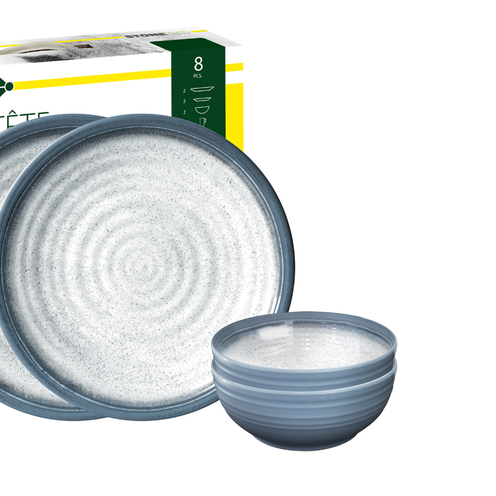 Tableware set - Brunner Set Stoviglie Melamina Tête-à-tête Tuscany 8pz