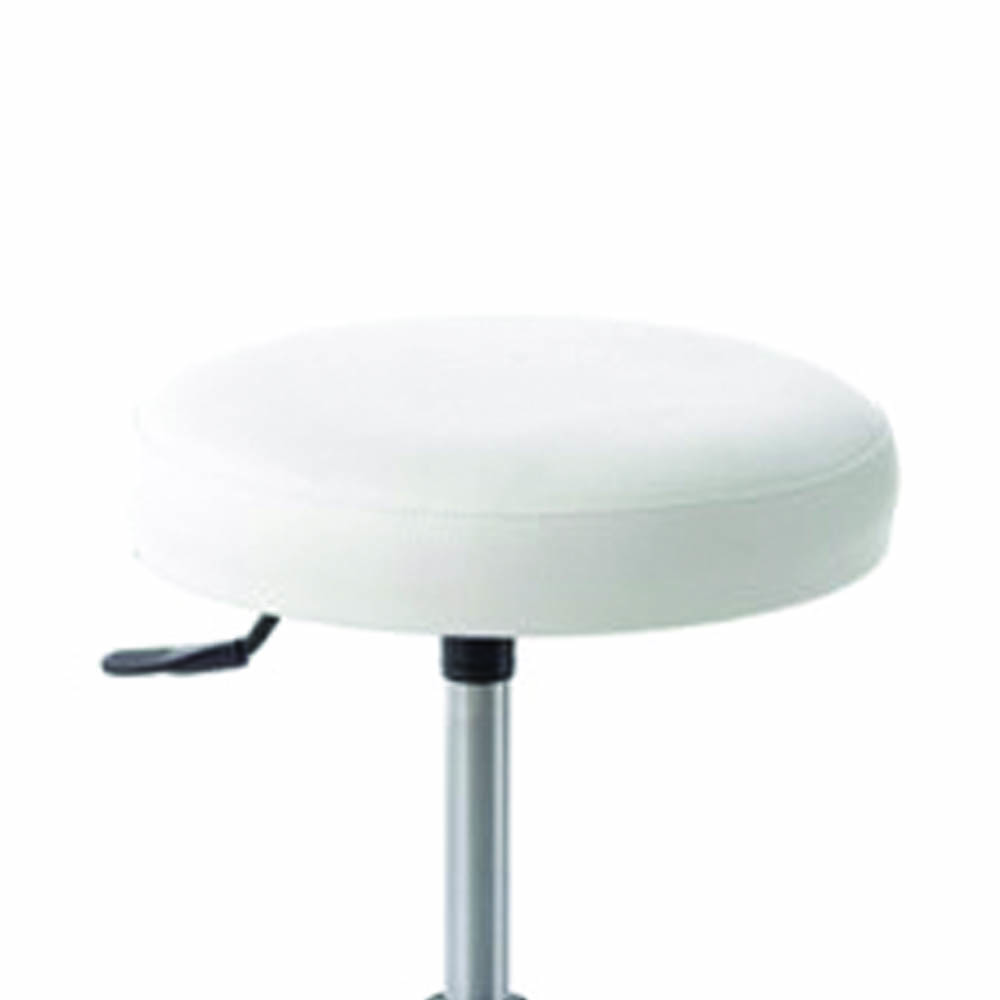Clinic Chairs and Stools - Skema Upholstered Stool With Aluminum Base And 14cm Gas Lift Piston