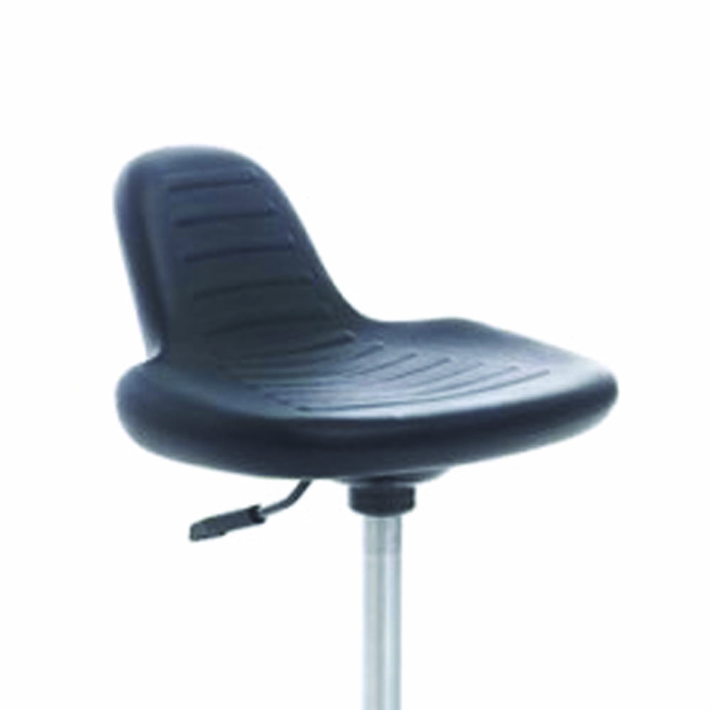 Clinic Chairs and Stools - Skema Stool With Seat And Backrest In Pu, Gas Liftable Plastic Base