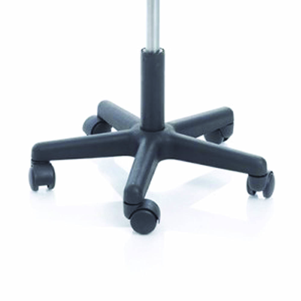 Clinic Chairs and Stools - Skema Stool With Seat And Backrest In Pu, Gas Liftable Plastic Base