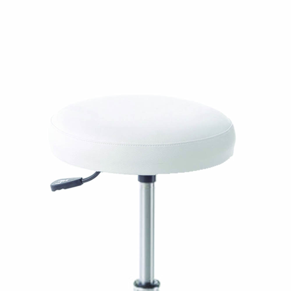 Clinic Chairs and Stools - Skema Upholstered Stool With Aluminum Base And 20cm Gas Lift Piston