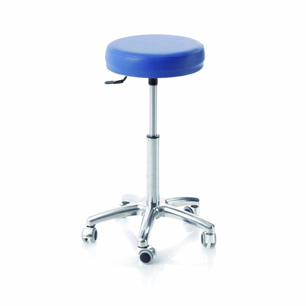 Chaises et tabourets de clinique - Skema Tabouret Rembourré Avec Base En Aluminium Et Piston à Gaz De 20 Cm