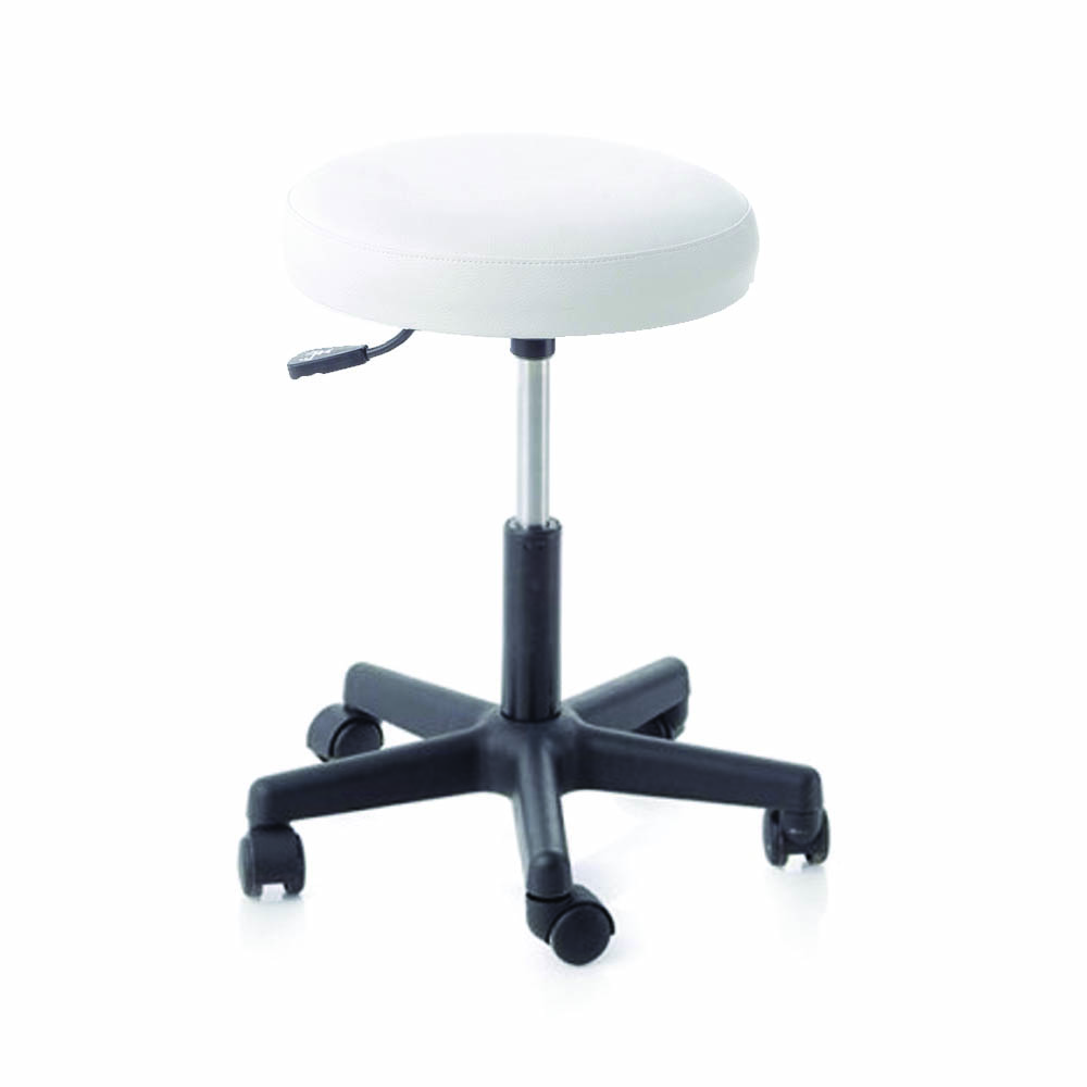 Clinic Chairs and Stools - Skema Stool With Padded Seat, Gas Liftable Plastic Base