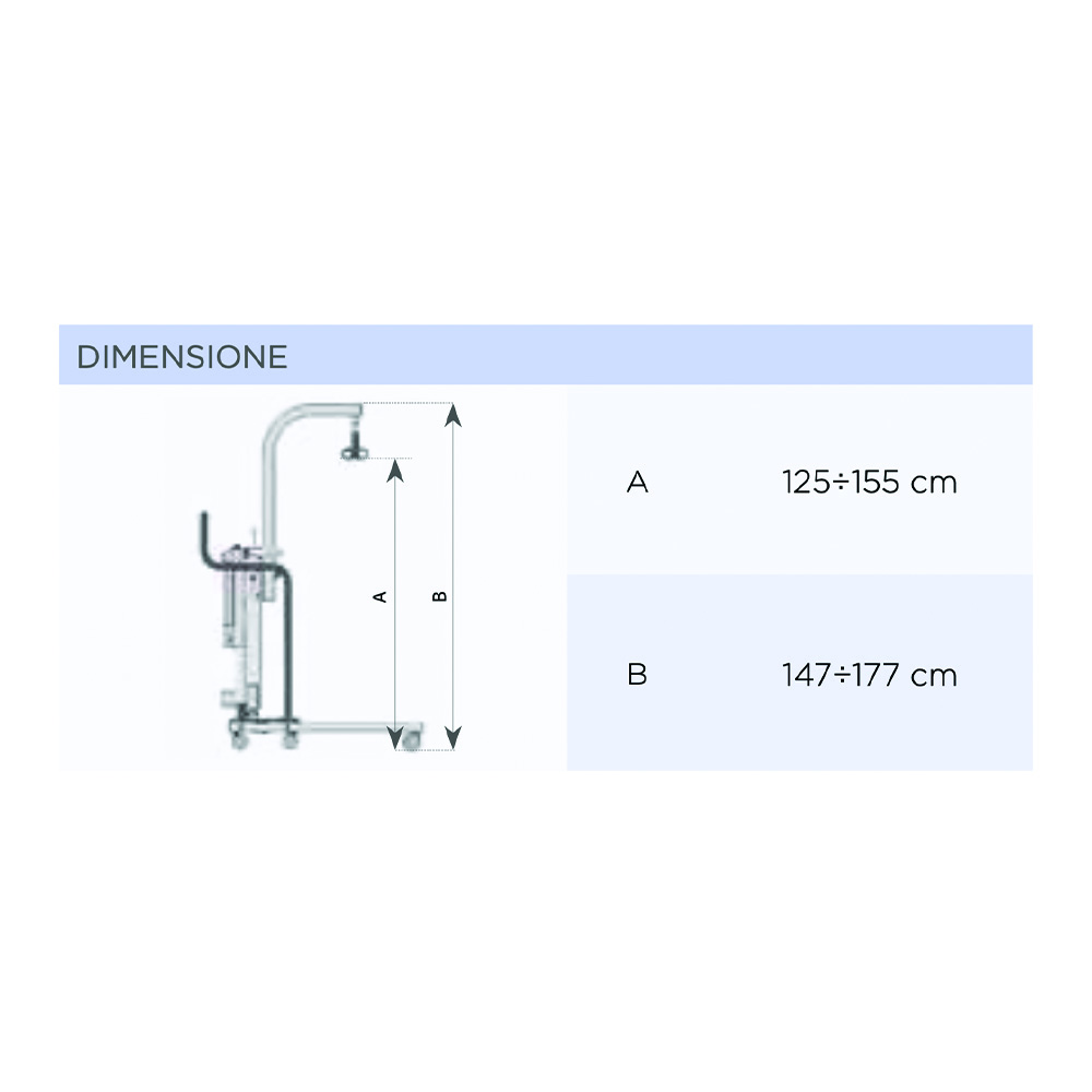 Accessories for patient lifters - Mopedia Complete Lift Arm For Muevo Home Ri900
