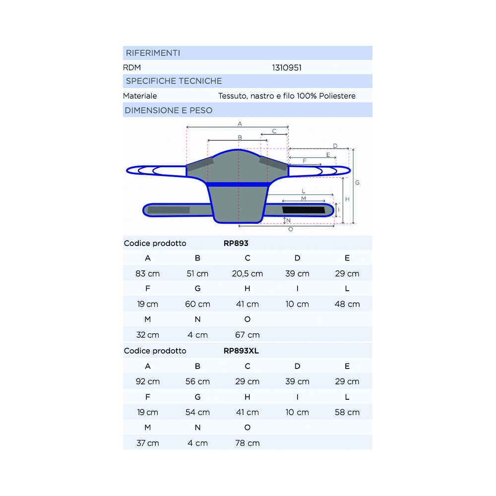 Slings for patient lifters - Mopedia Back Harness For Muevo Up Disabled Lift Without Headrest	