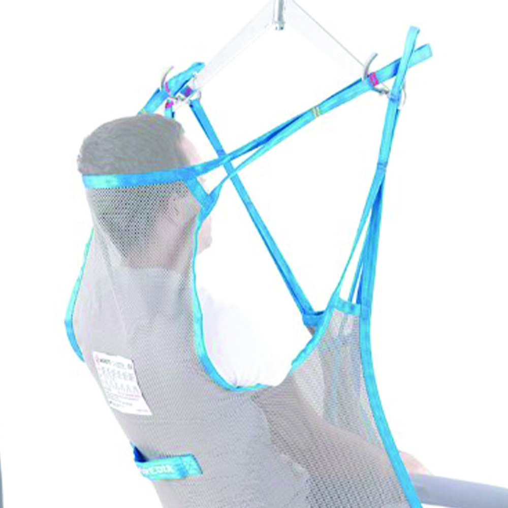 Slings for patient lifters - Mopedia Standard Net Harness For Muevo Wheelchair Lift With Headrest