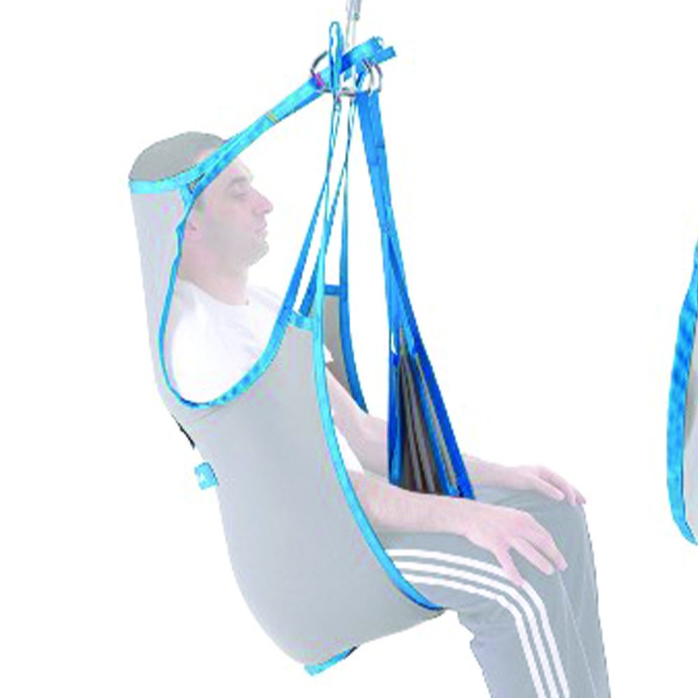 Slings for patient lifters - Mopedia Standard Canvas Harness For Muevo Disabled Lift With Headrest