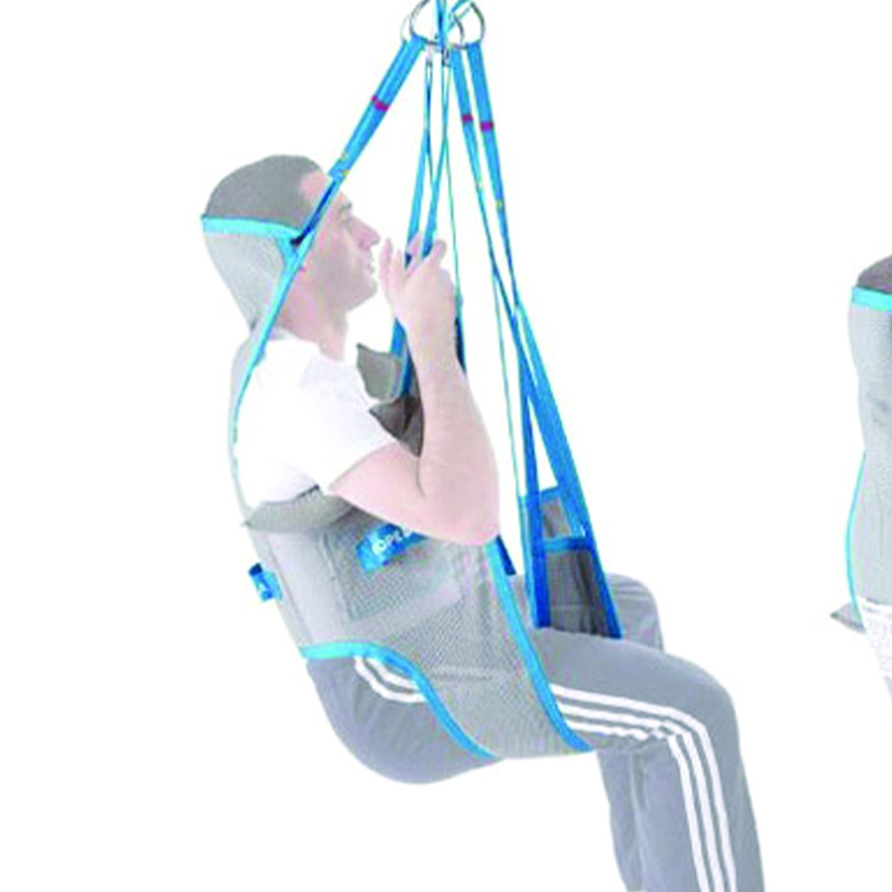 Slings for patient lifters - Mopedia Muevo Toilet Net Harness For Disabled Lift With Headrest