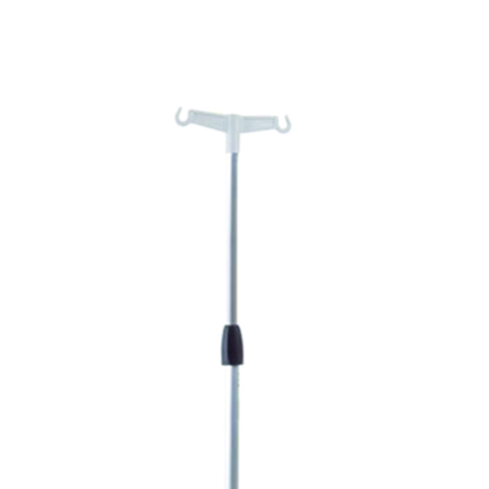 Poles for IV/Hypodermoclysis - Skema Pole In Aluminum With Wheels And 2 Plastic Hooks