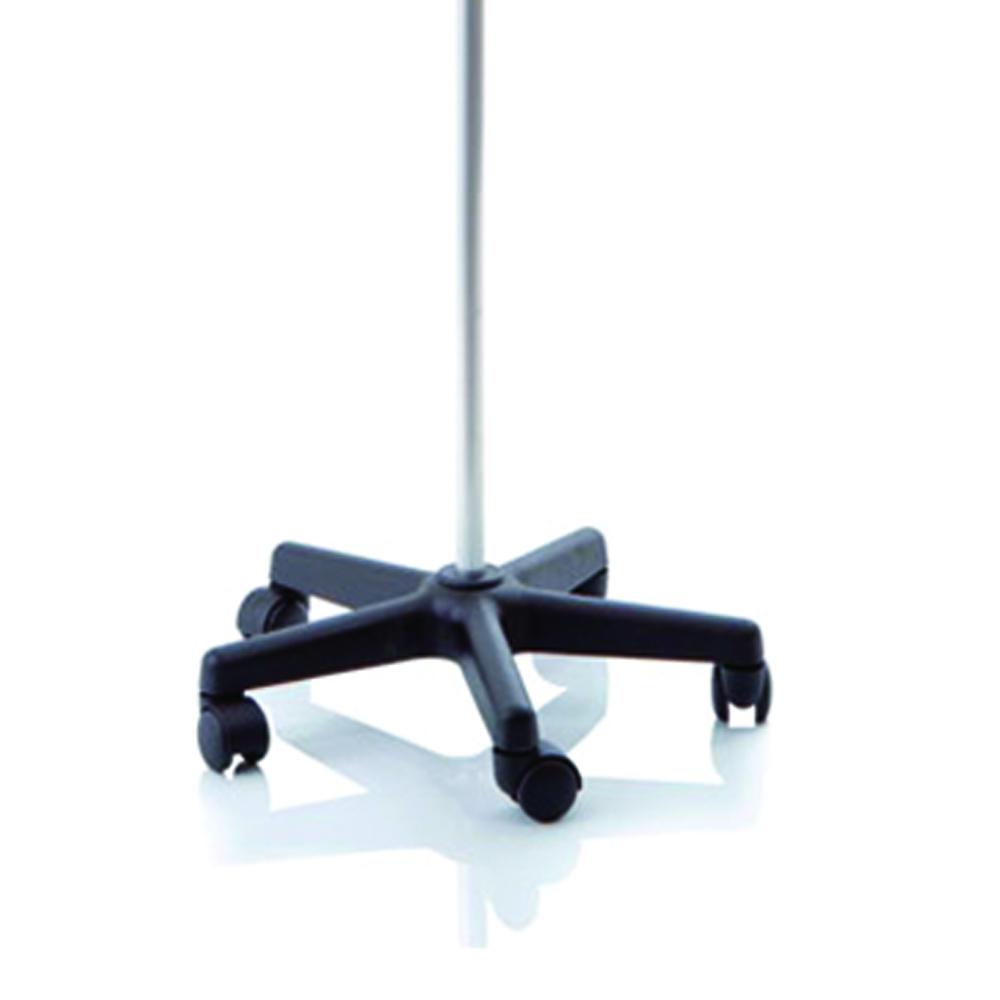 Poles for IV/Hypodermoclysis - Skema Pole In Aluminum With Wheels And 2 Plastic Hooks