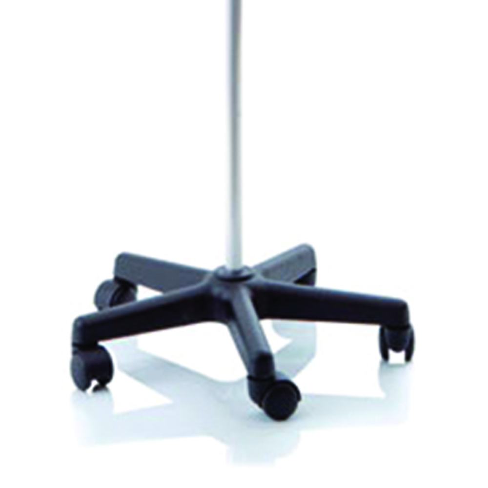 Poles for IV/Hypodermoclysis - Skema Pole In Aluminum With Wheels And 4 Plastic Hooks
