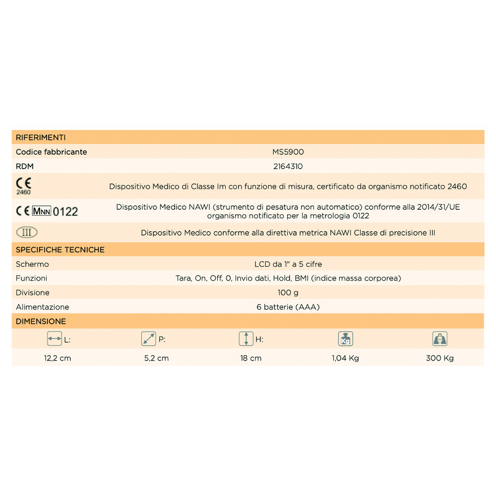 Accessories for patient lifters - Skema Bathroom Scale For Patient Lifts/standers