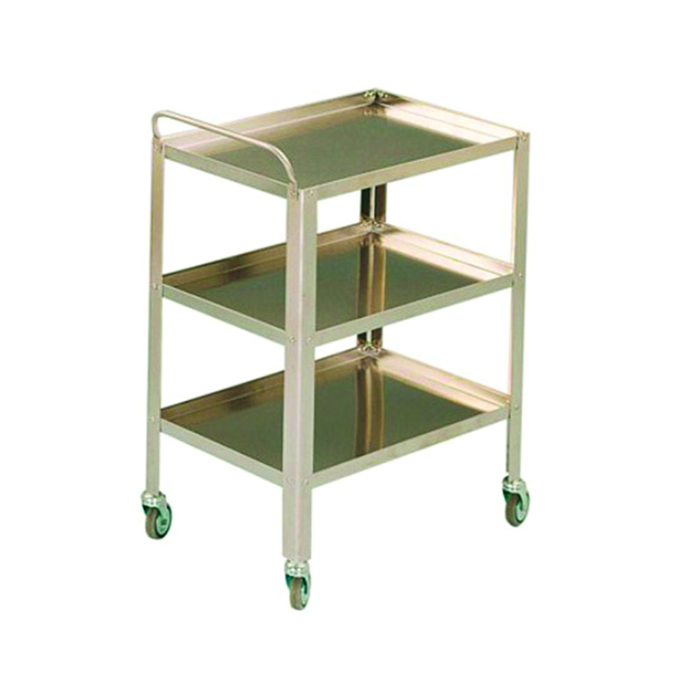 Sanitary trolleys - Skema Stainless Steel Trolley For Dressings 60x40x80h 3 Shelves