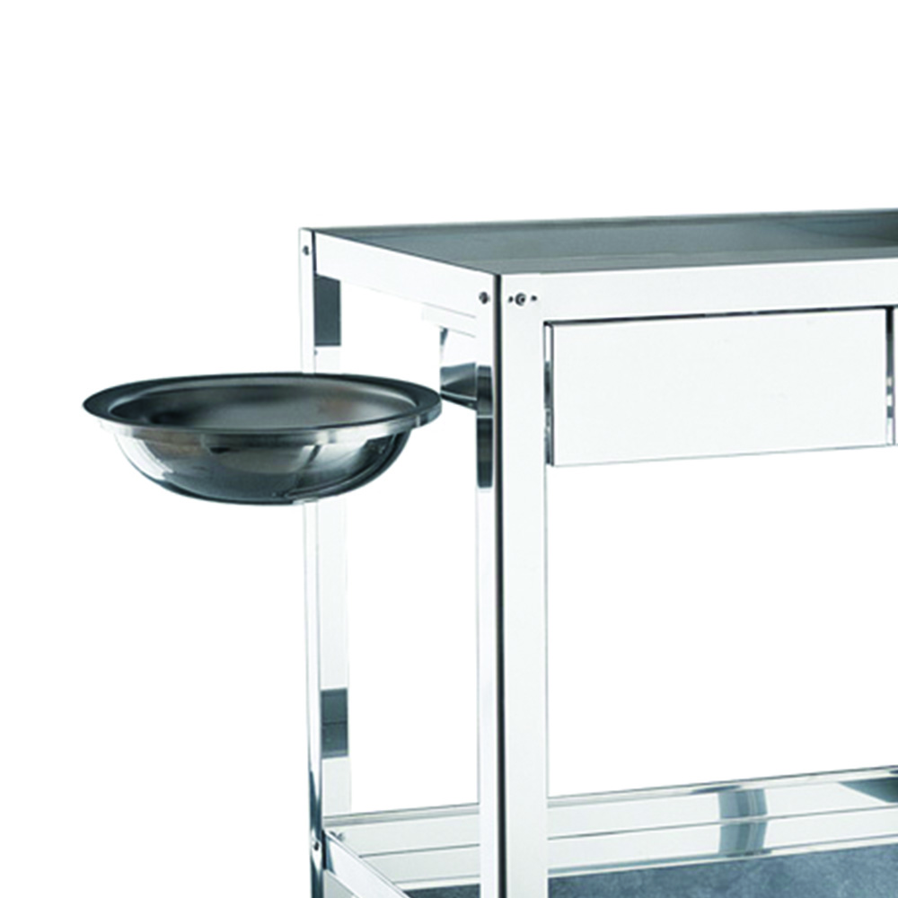 Sanitary trolleys - Skema Stainless Steel Dressing Trolley 70x50x80h 2 Drawers For Basin And Basin