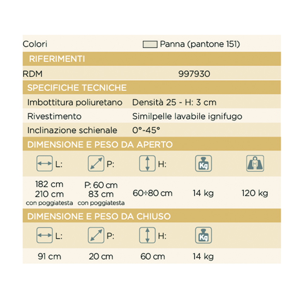 Examination couches - Skema Folding Treatment Table 60cm With Reclining Backrest