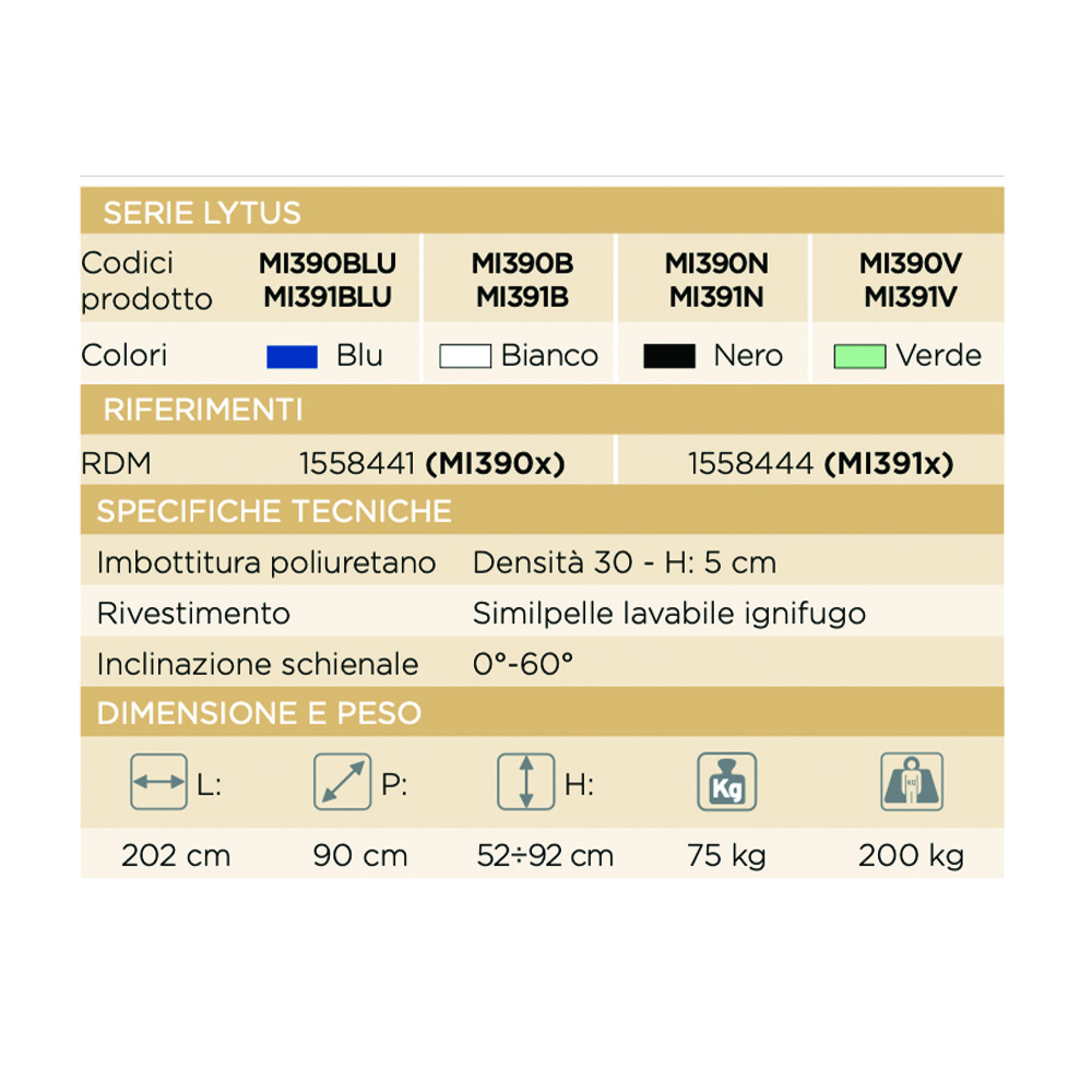 Examination couches - Skema Electric Couch Medical Examination Lytus 90cm
