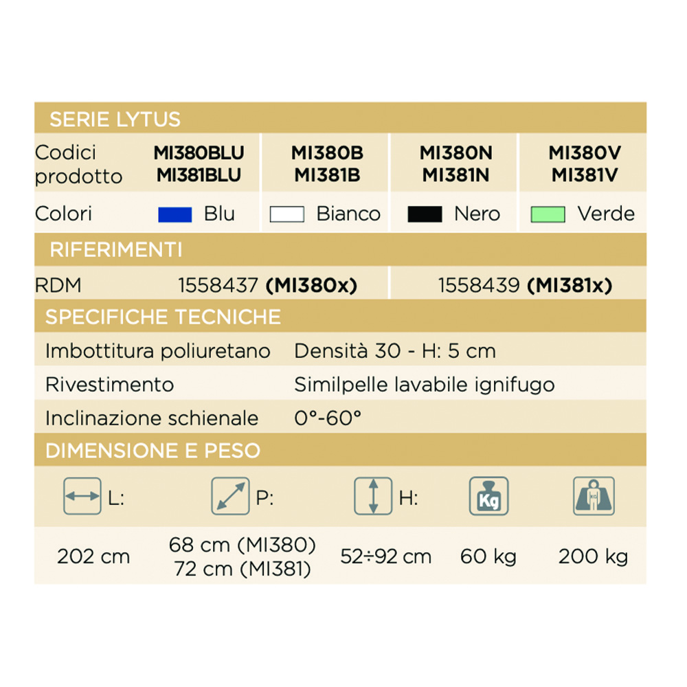 Examination couches - Skema Electric Examination Couch Lytus With Wheels 68cm