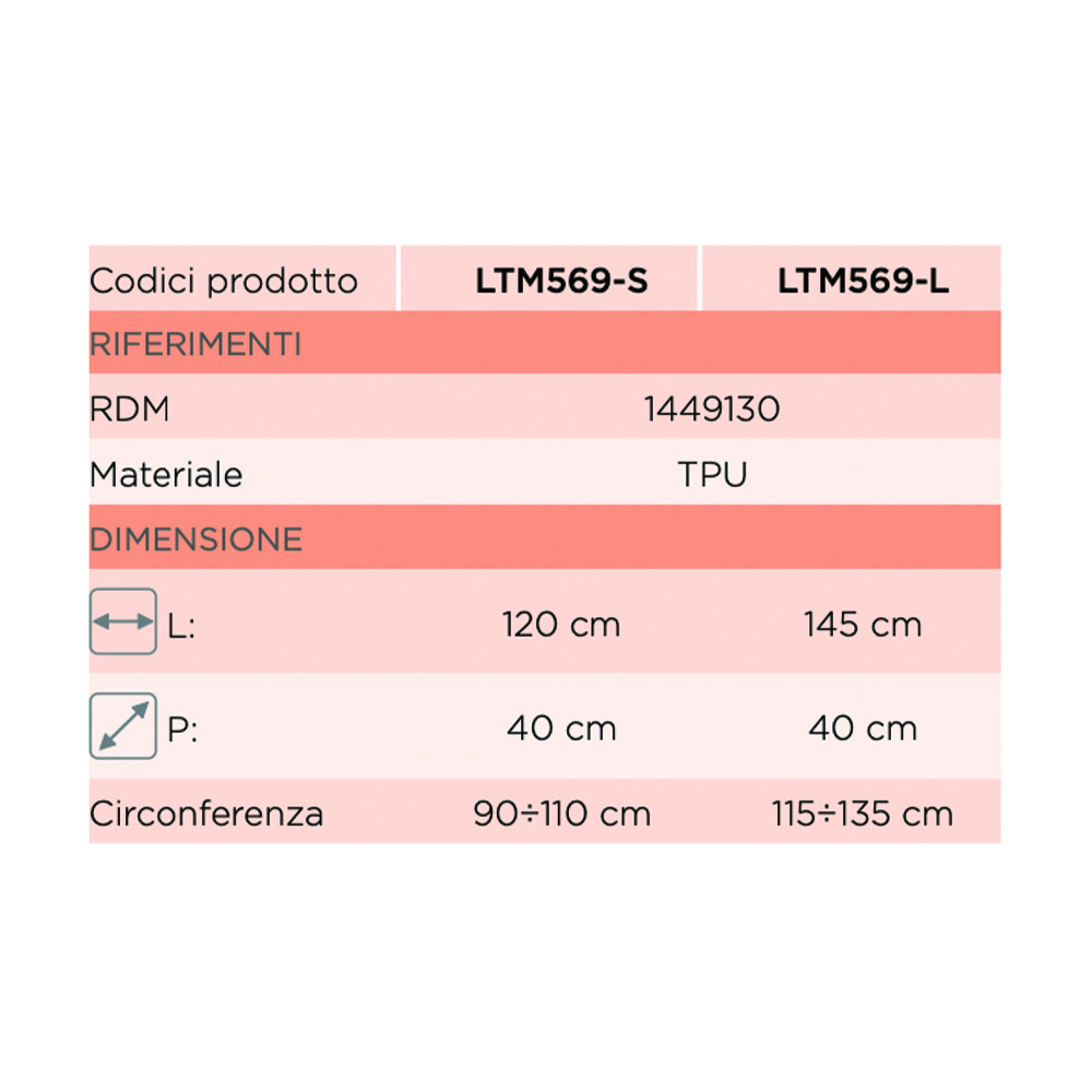 Accessori Pressoterapia - Lem Fascia Addominale Per Pressoterapia