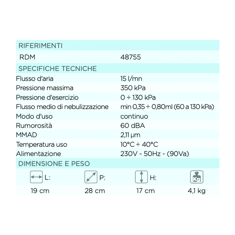 Aerosol and Breath Therapy - Kyara Aerosol A Pistone Professionale Hospyneb Uso Domiciliare E Ambulatoriale