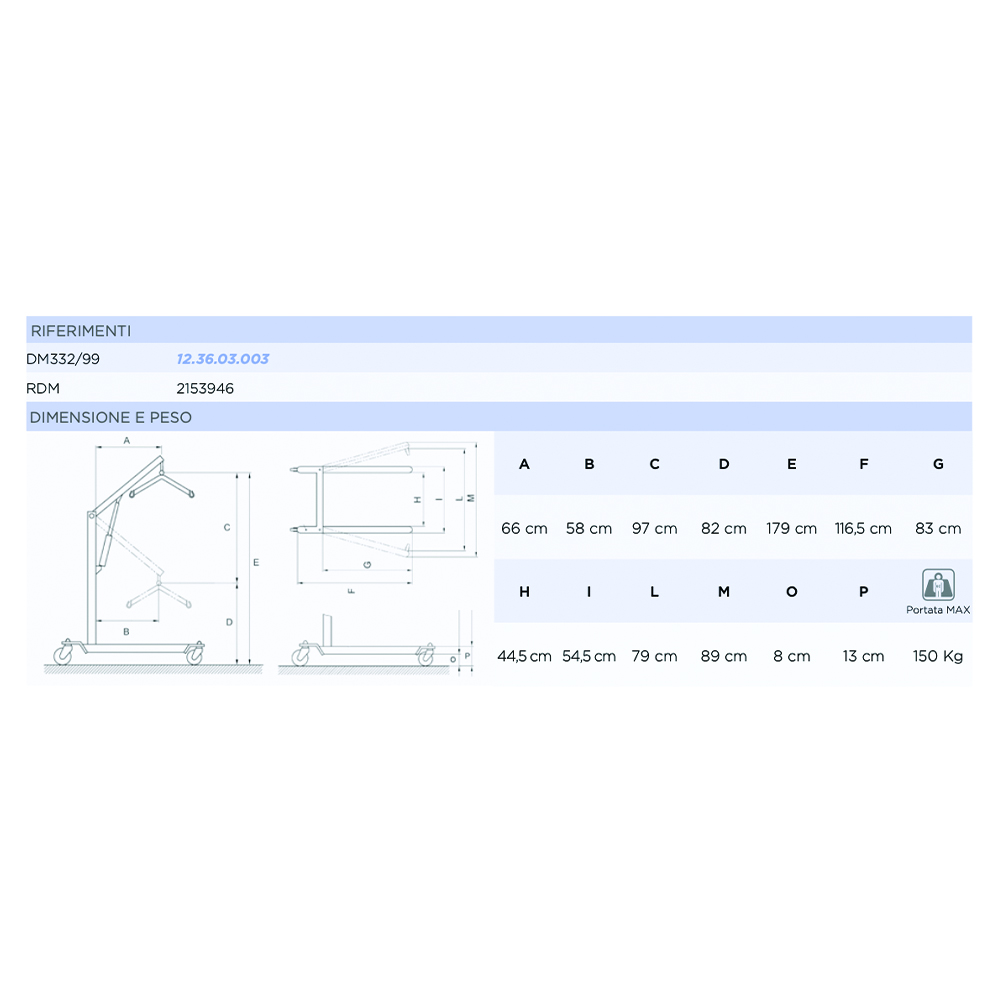 Lifters and verticalizers - Mopedia Hydraulic Lift For Disabled People Muevo P + Harness Capacity 150kg