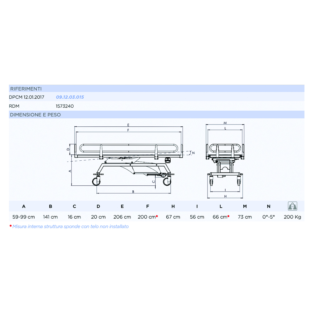 Shower stretchers and mattresses - Mopedia Nefti Electric Shower Stretcher, 200kg Capacity