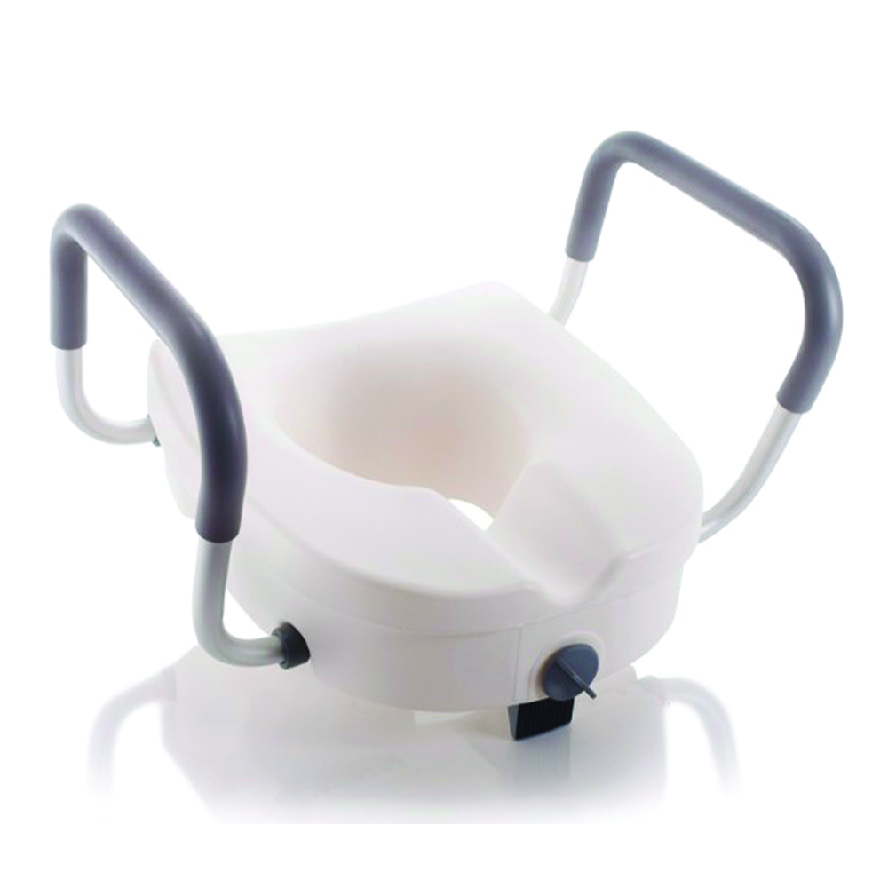 Risers for toilet bowls - Mopedia Toilet Seat With Central Block And Armrests, Height 13cm