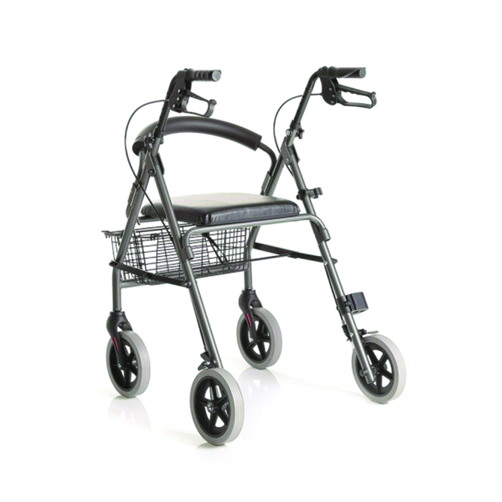 Rollator Walkers - Mopedia Rollator Walker Folding Atlas Walker For Elderly Disabled 4 Wheels