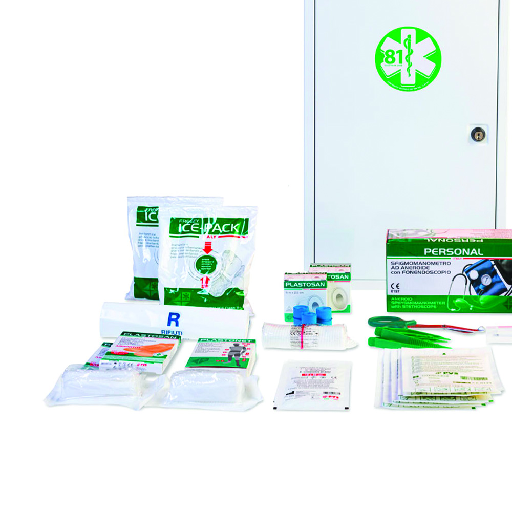 Boxes and Cabinets - Easyred Complete Metal First Aid Cabinet 102/m