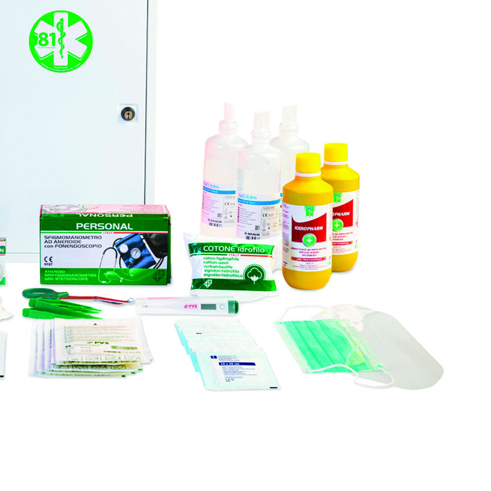 Boxes and Cabinets - Easyred Complete Metal First Aid Cabinet 102/m