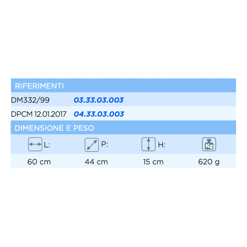 Anti-decubitus cushions - Levitas Back In Siliconed Hollow Fiber Covered With Cotton 60x44