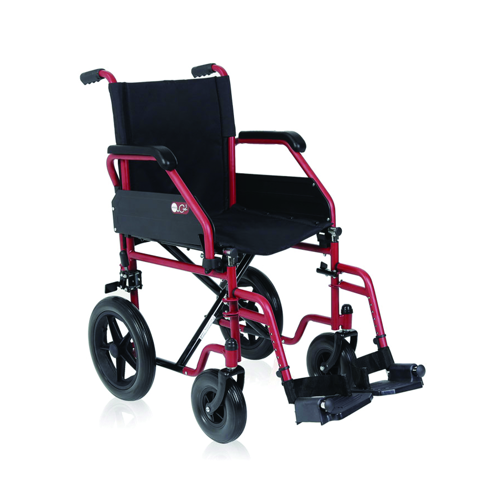 Wheelchairs for the disabled - Ardea One Wheelchair For Disabled Go Red Folding Wheelchair Transit