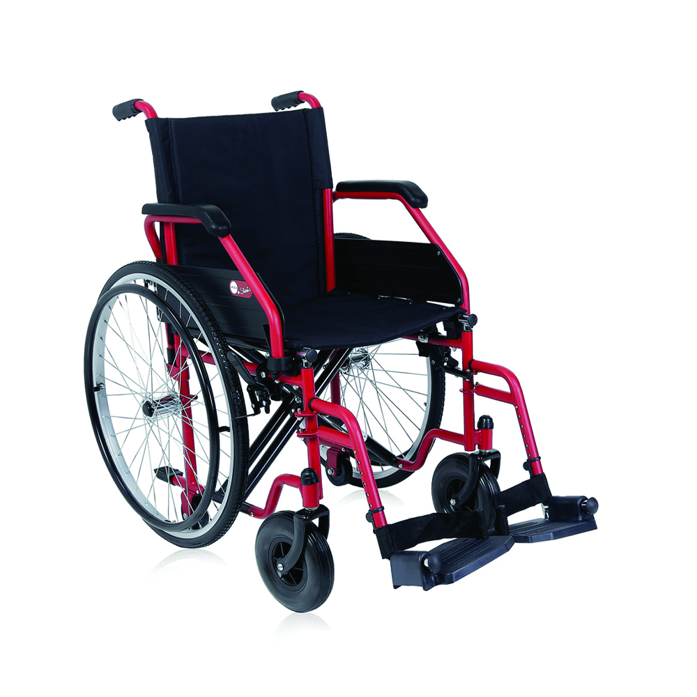 Carrozzine disabili - Ardea One Sedia A Rotelle Per Disabili Start 2 Rosso Carrozzina Pieghevole Autospinta