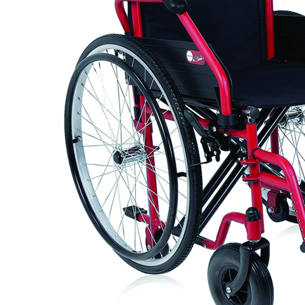 Carrozzine disabili - Ardea One Sedia A Rotelle Per Disabili Start 2 Rosso Carrozzina Pieghevole Autospinta