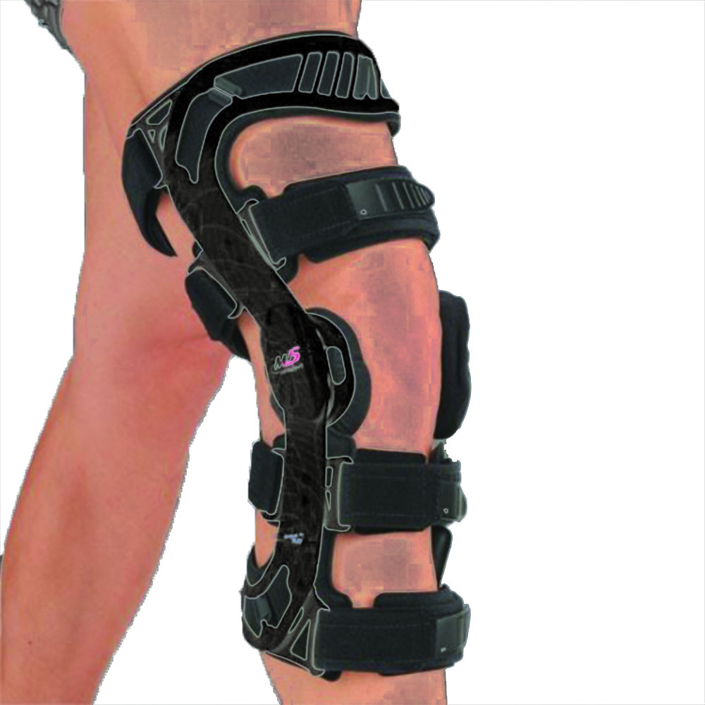 Knee braces - Fgp Functional Knee Brace 4 Points M4s Comfort Black For Acl/pcl/ci Right