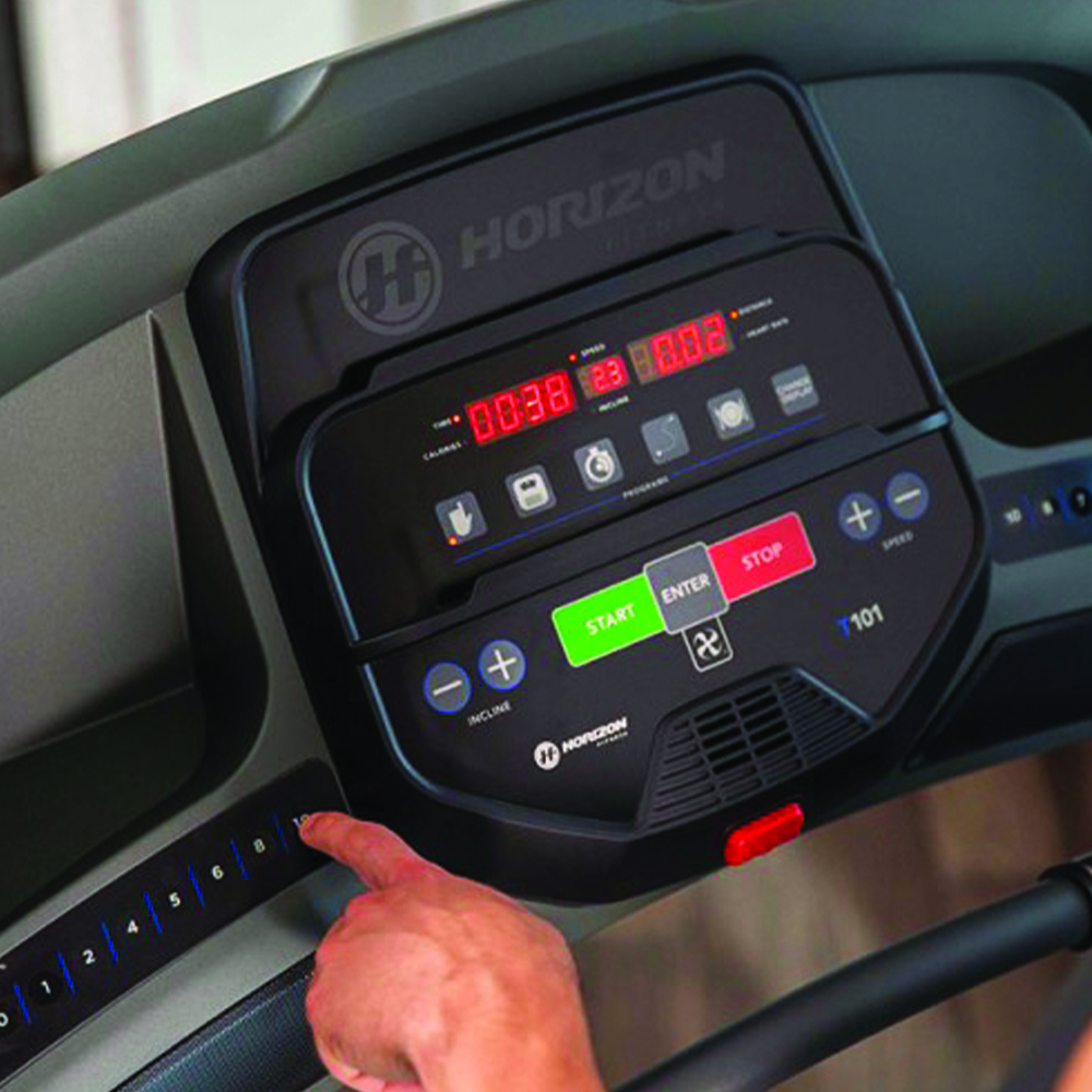 Tapis Roulant - Horizon Fitness Electric Treadmill T101 Space Saving Foldable